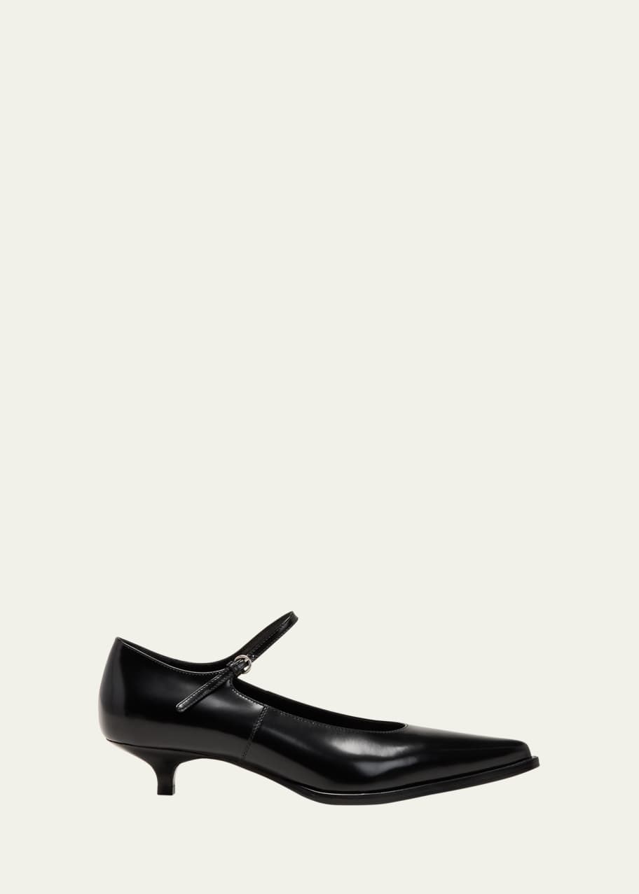 Miu Miu Decollete Leather Ankle-Strap Pumps - Bergdorf Goodman