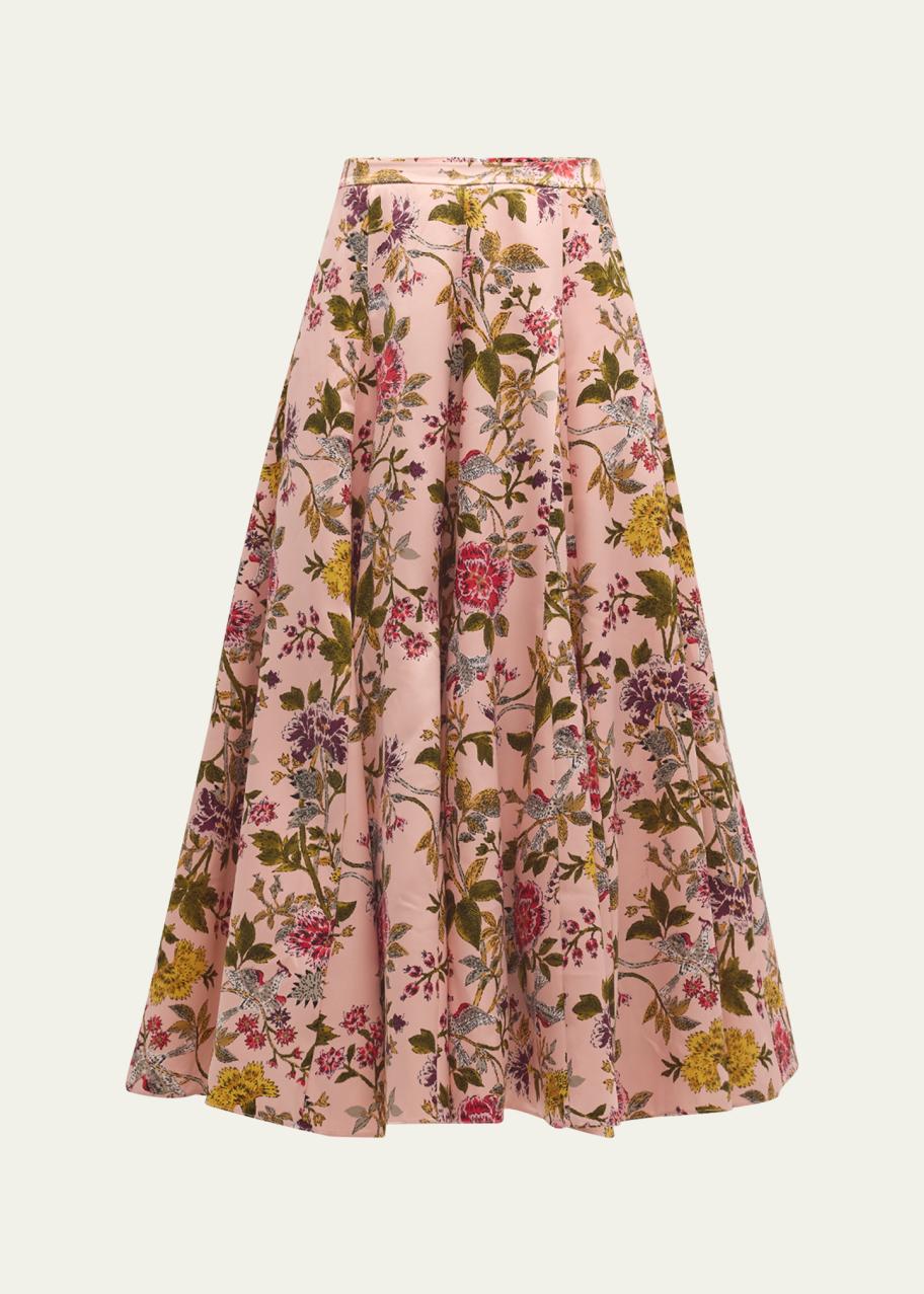 Cinq a Sept Hilda Gathered Floral-Print Maxi Skirt - Bergdorf Goodman