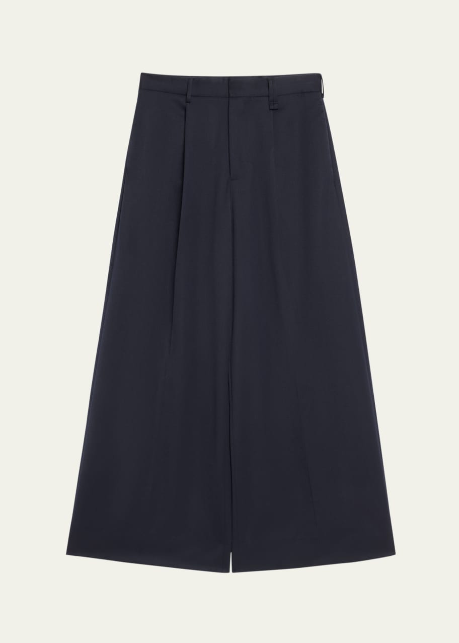 Simone Rocha Sculpted Wide Leg Trousers in Charcoal