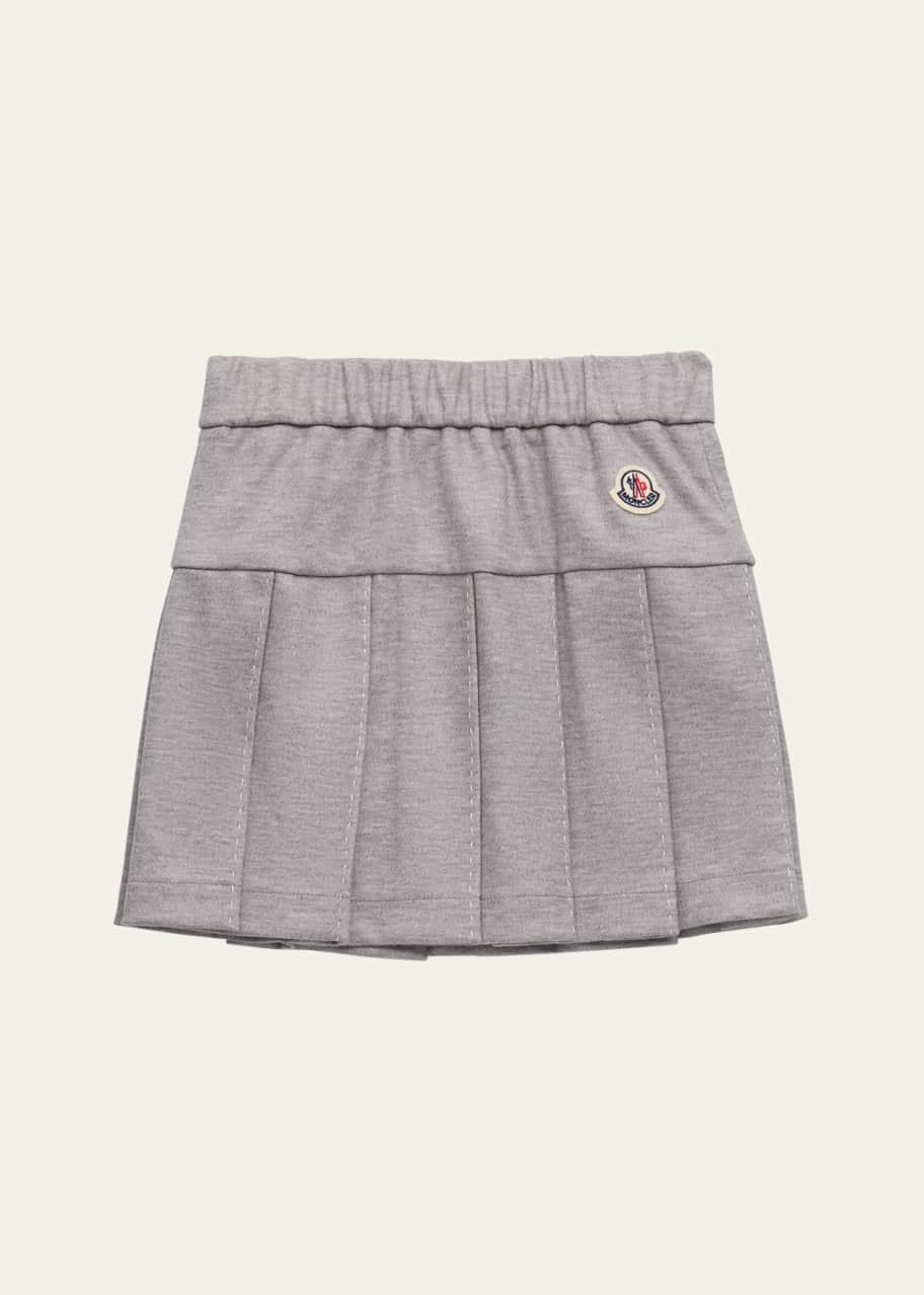 Image 1 of 1: Girl's Pleated Skirt W/ Logo Bell, Size 4-6