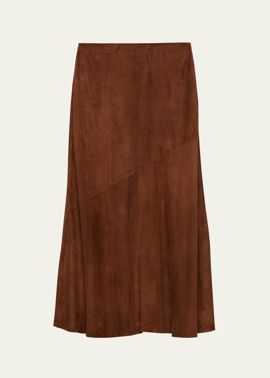 Prada Suede Midi Skirt - Bergdorf Goodman