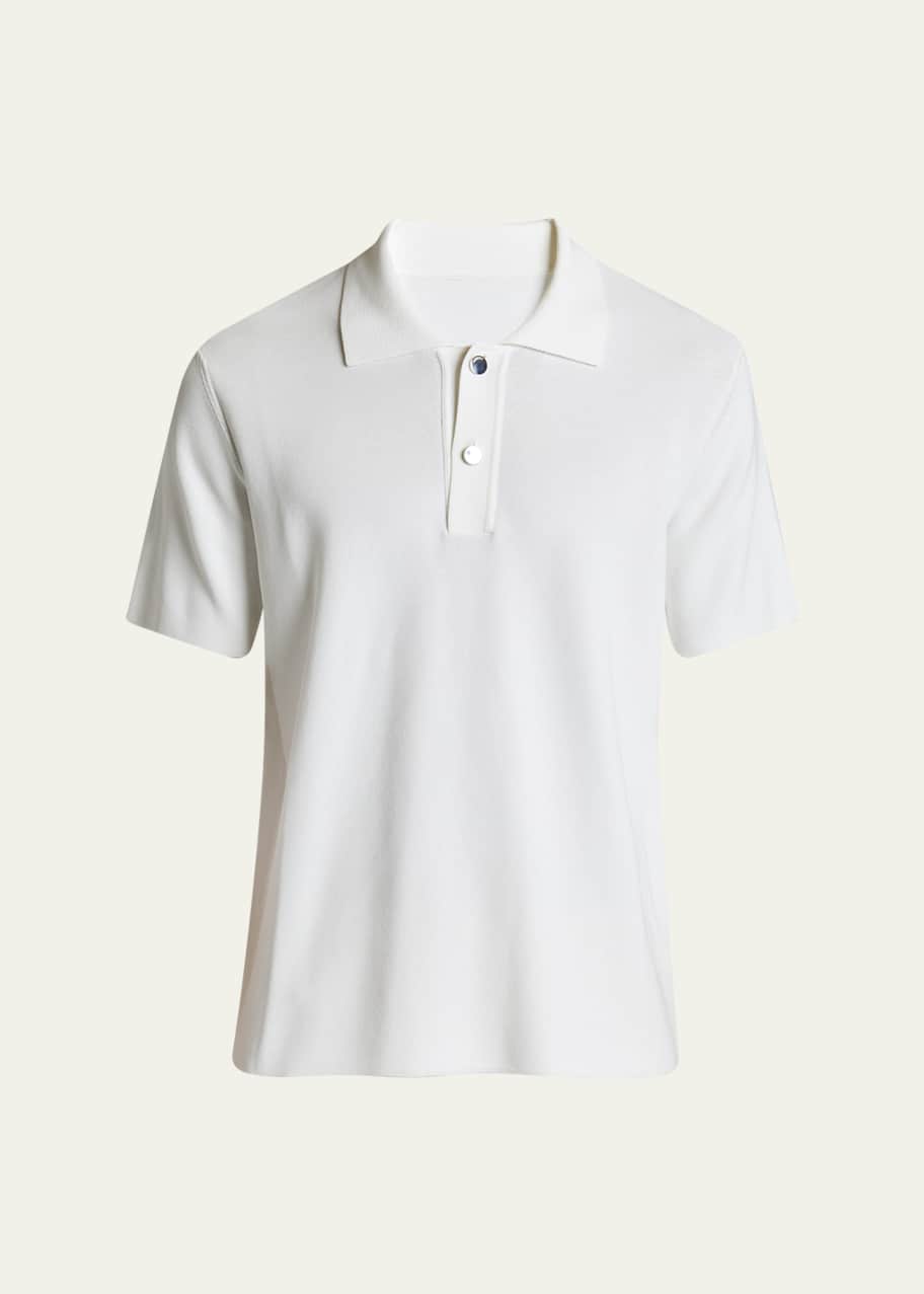 Image 1 of 1: Men's Polo Shirt with Knit Logo