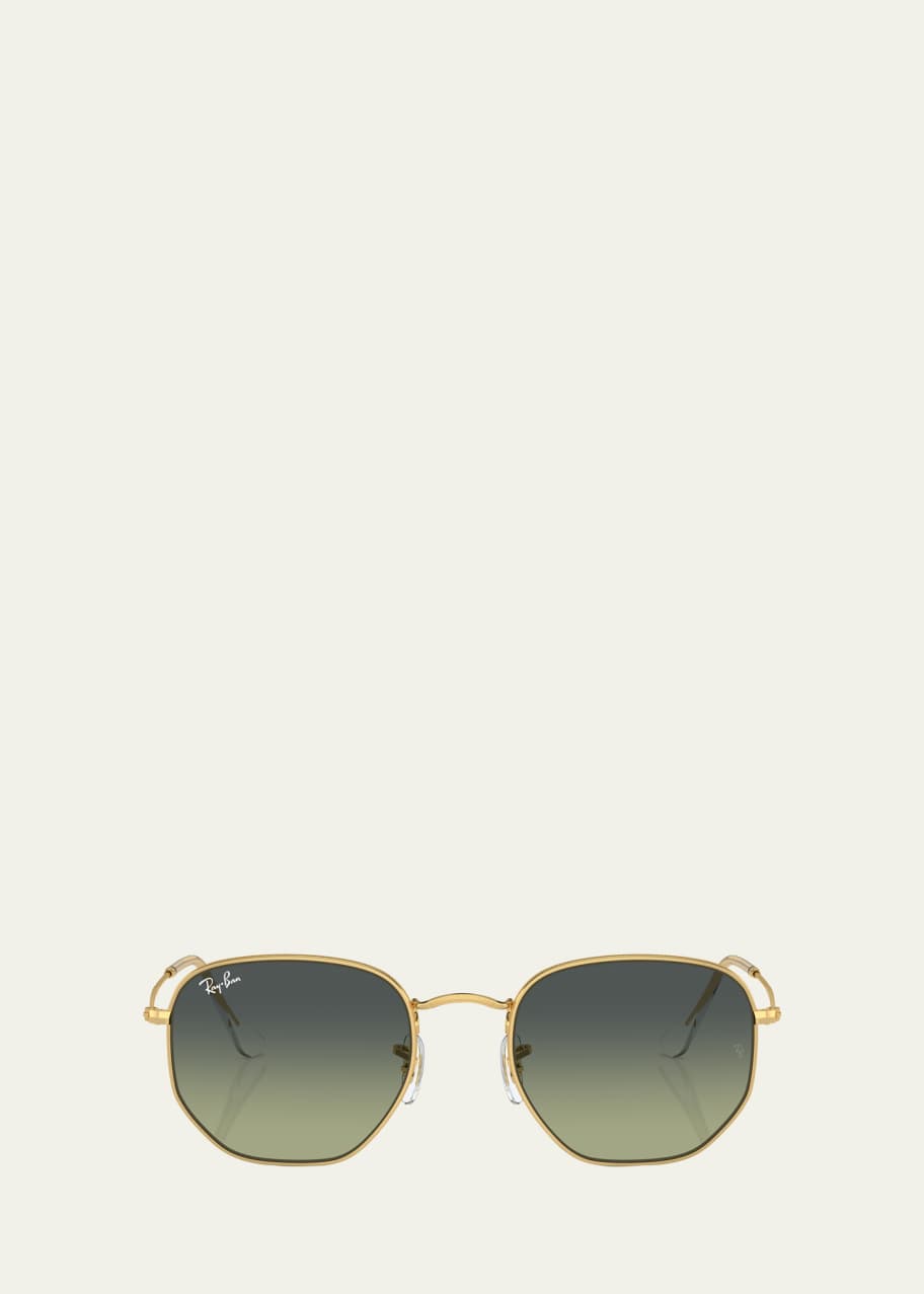 Image 1 of 1: Gradient Metal Round Sunglasses