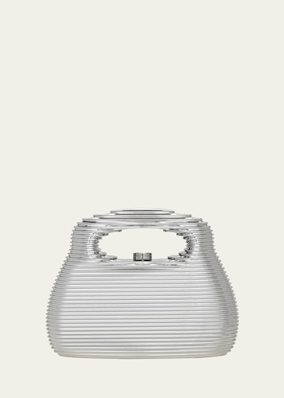 Image 1 of 1: Mimi Stacked Chrome Top-Handle Bag