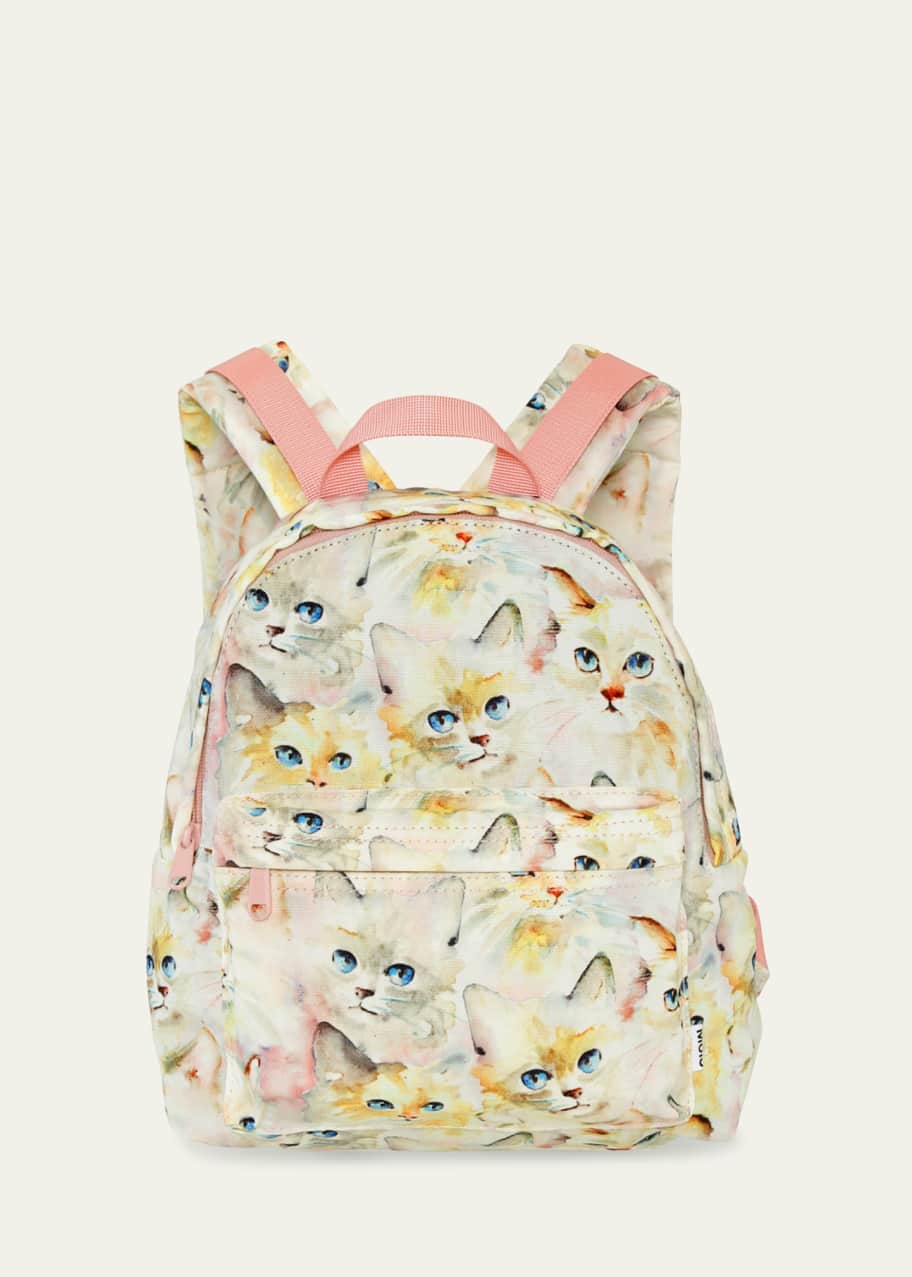 Molo Kid s Cat Print Backpack Bergdorf Goodman