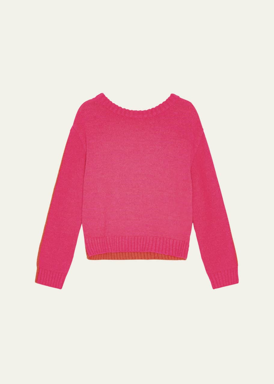 Image 1 of 1: Girl's Giada Two-Toned Knitted Sweater, Size 7-16
