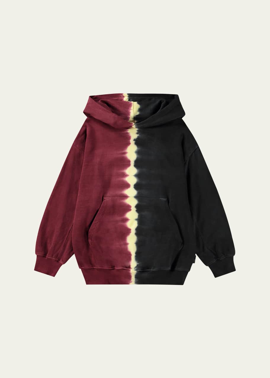 Image 1 of 1: Boy's Maxx Two-Tone Tie Dye Hoodie, Size 8-16