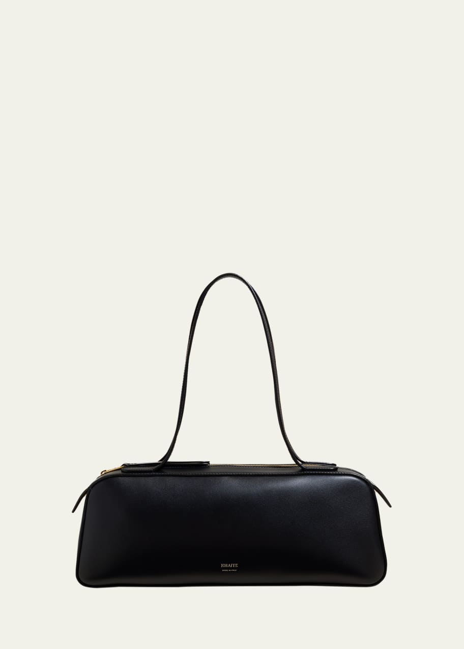Image 1 of 1: Simona Zip Leather Shoulder Bag