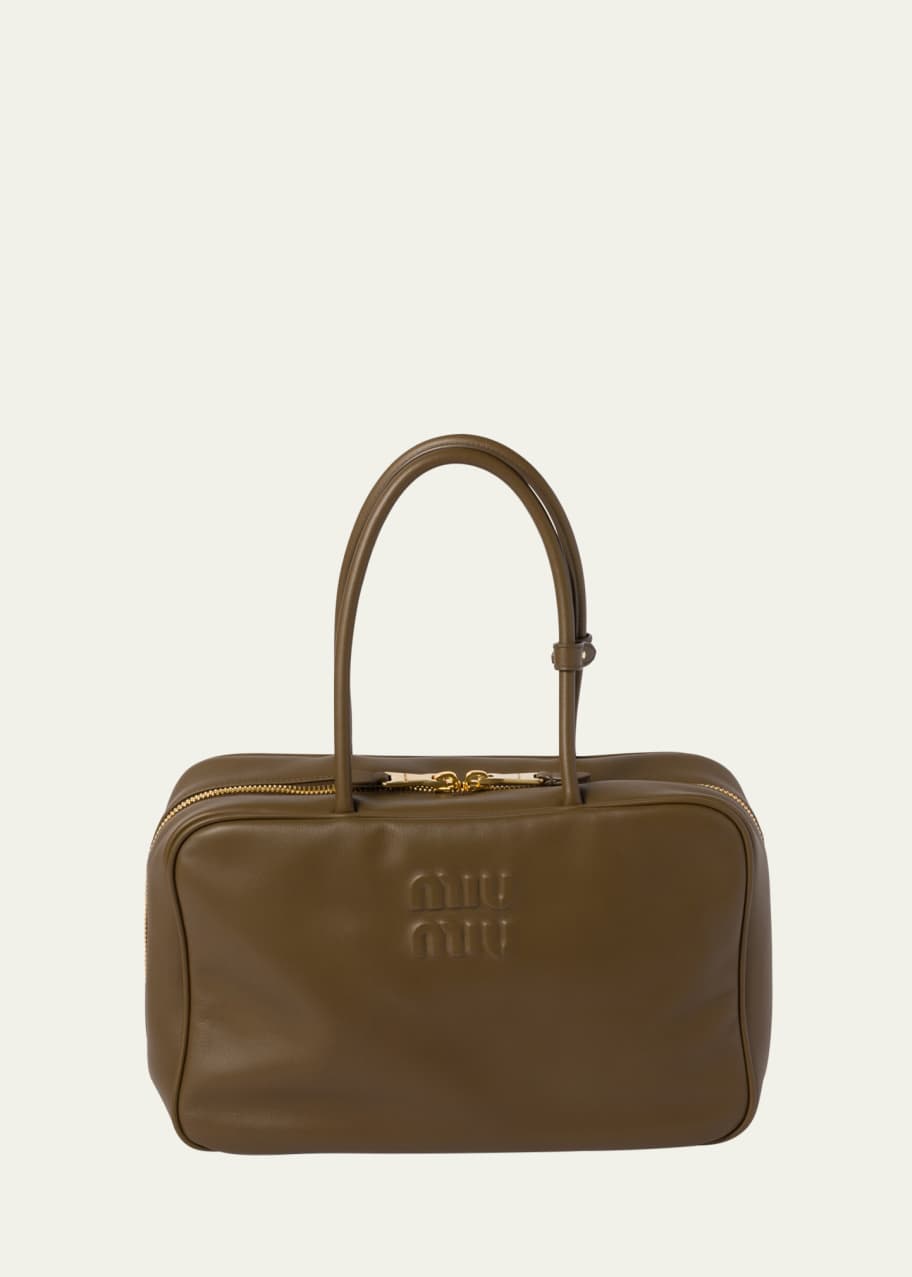Image 1 of 1: Beau Leather Top-Handle Bag