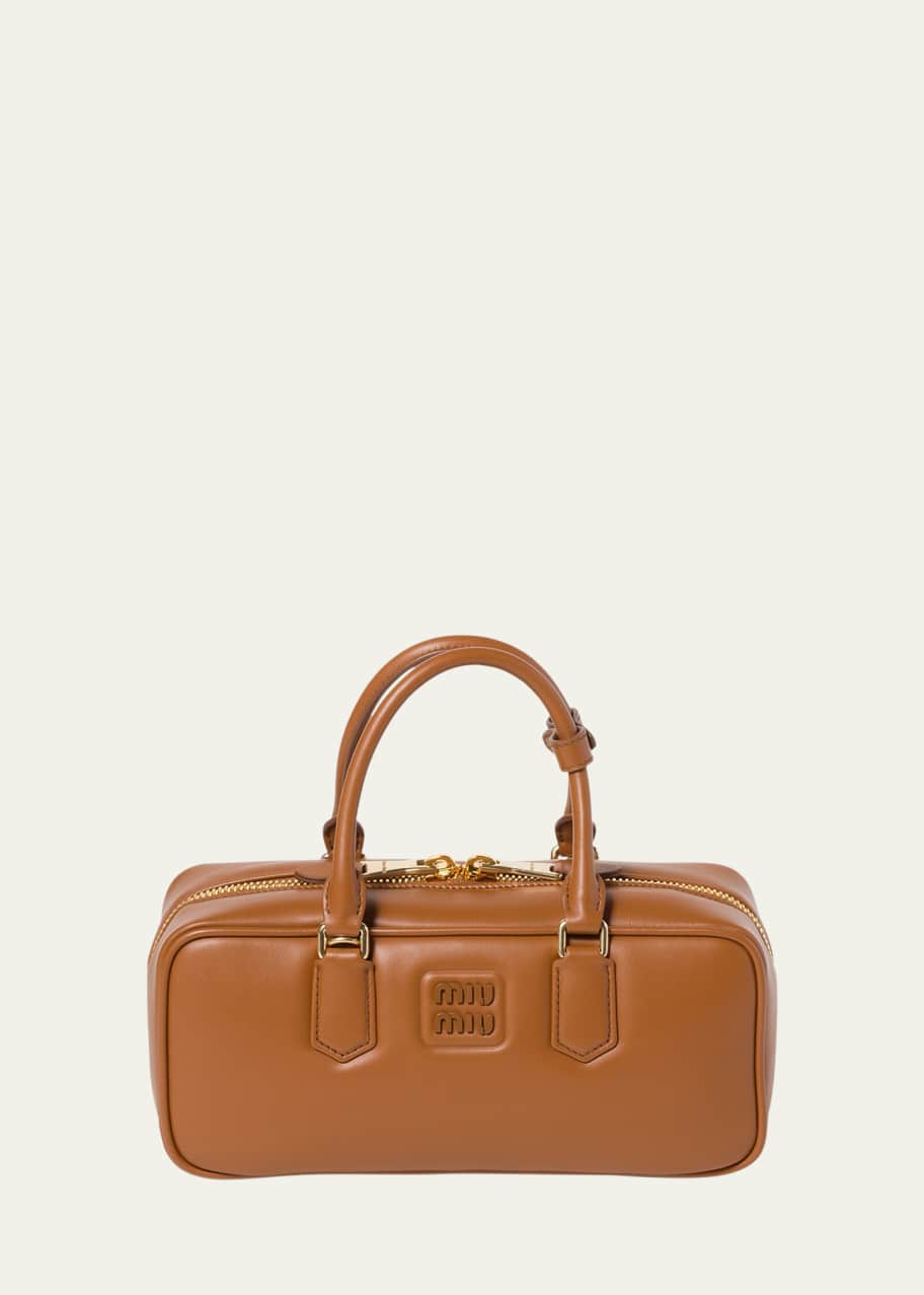 Image 1 of 1: Arcadie Calf Leather Top-Handle Bag