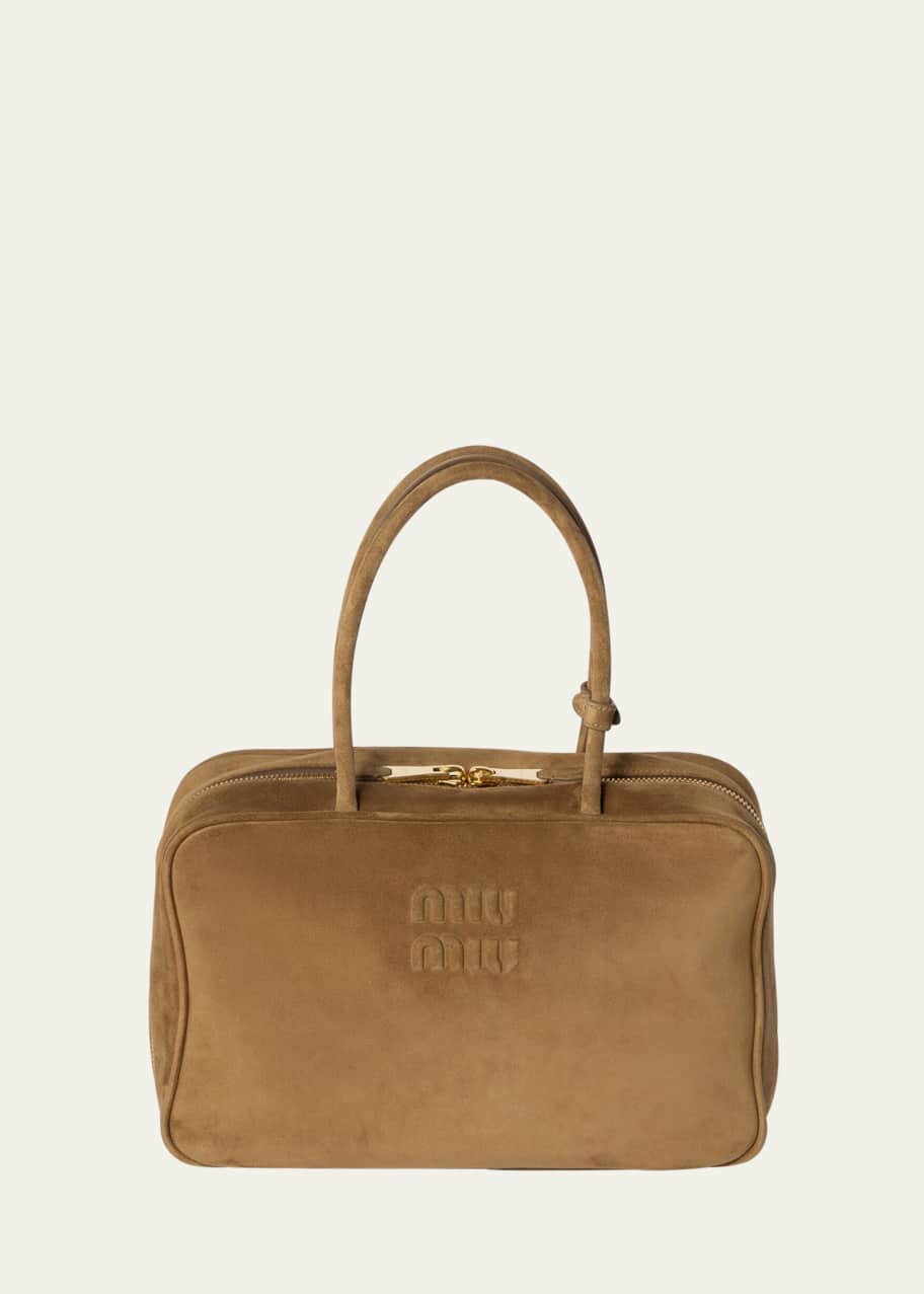 Image 1 of 1: Beau Goat Suede Top-Handle Bag