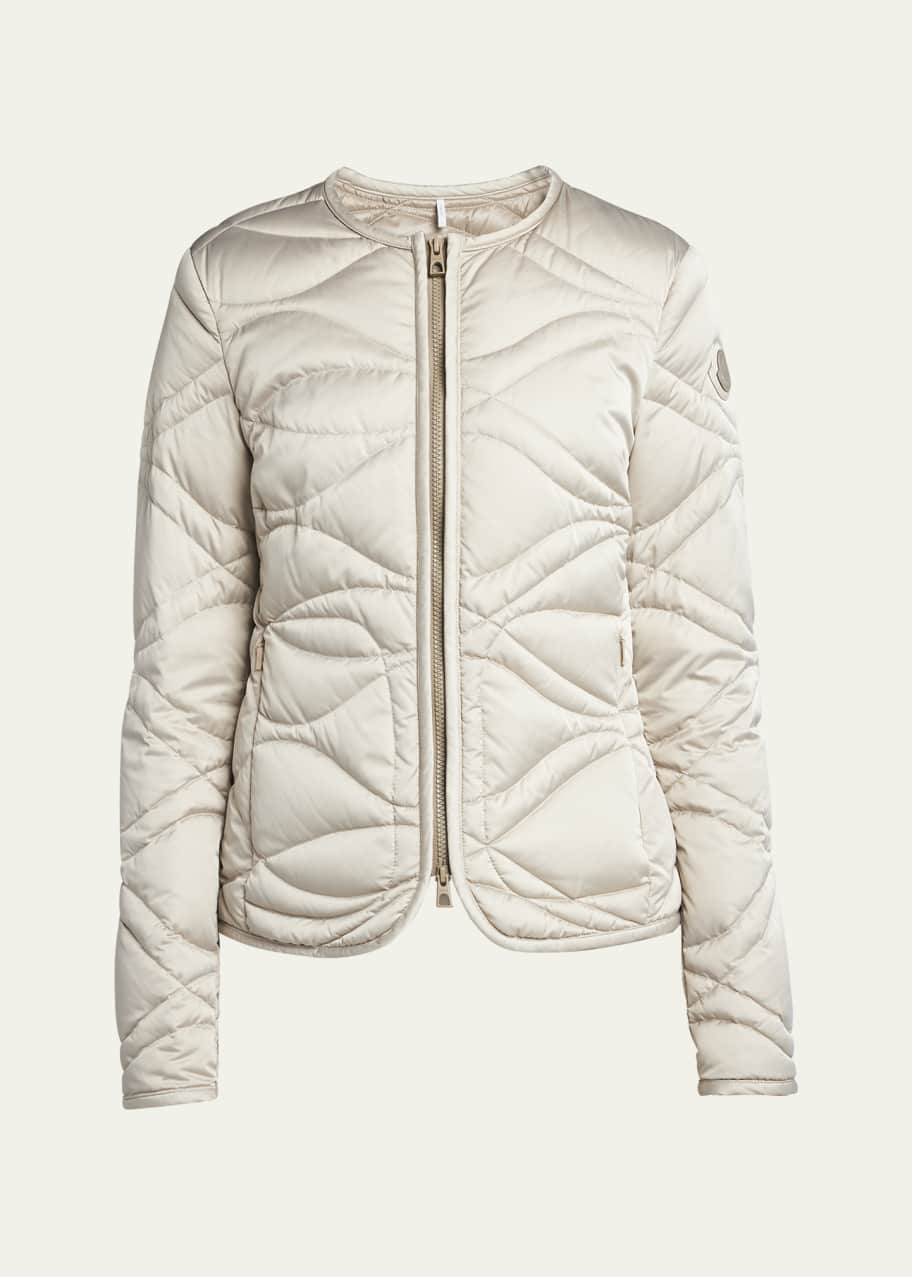 Image 1 of 1: Pyrope Satin Tech Nylon Quilted Jacket