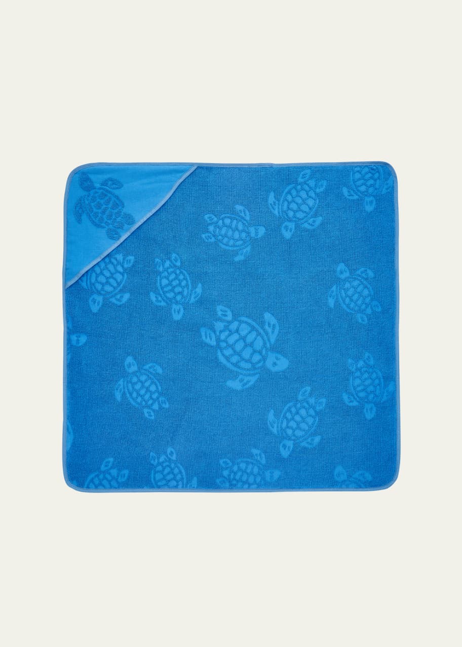 VILEBREQUIN Beach Towel in Organic Cotton Turtles Jacquard