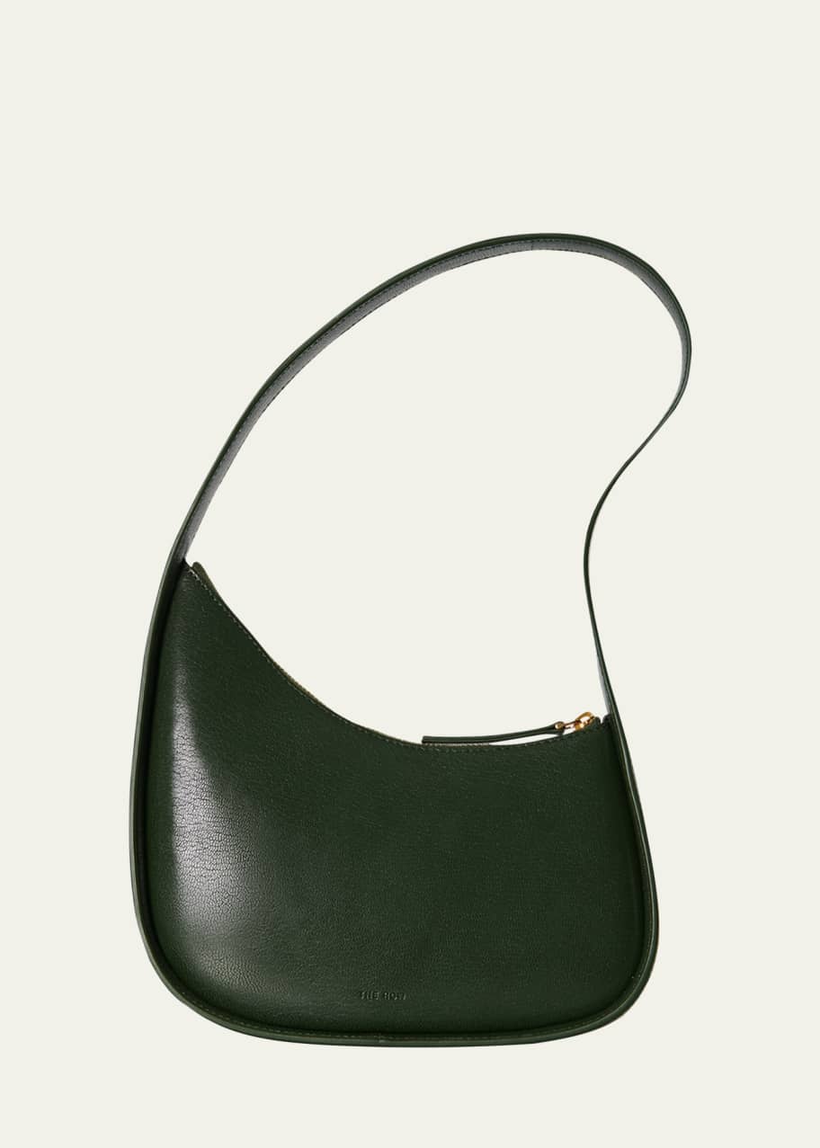 THE ROW Half Moon in Shiny Kidskin Leather - Bergdorf Goodman THE ROW Half Moon in Shiny Kidskin Leather - Bergdorf Goodman