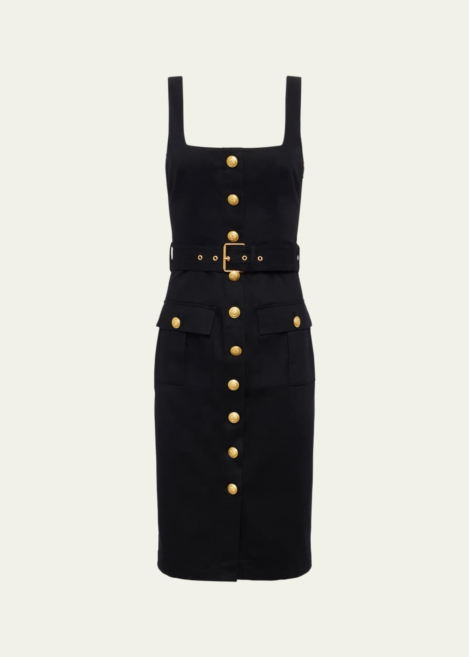 Image 1 of 1: Idy Button-Front Tank Dress