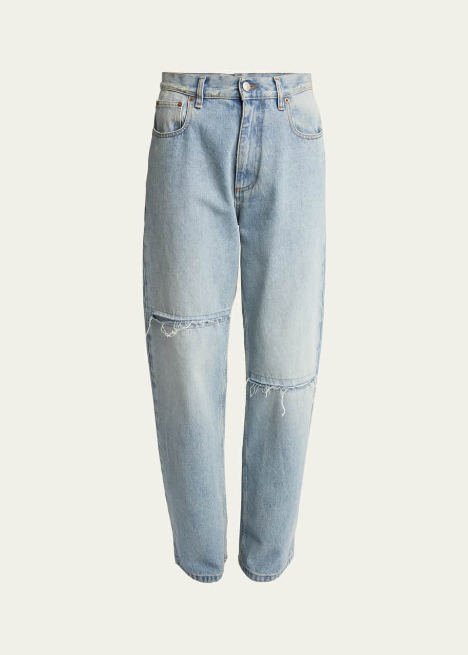 【関税&送料込】Mm6 Maison Margiela Hand-Painted Denim Long Maison Margiela MM6 Wide Leg Denim Trouser | Stand Up Comedy