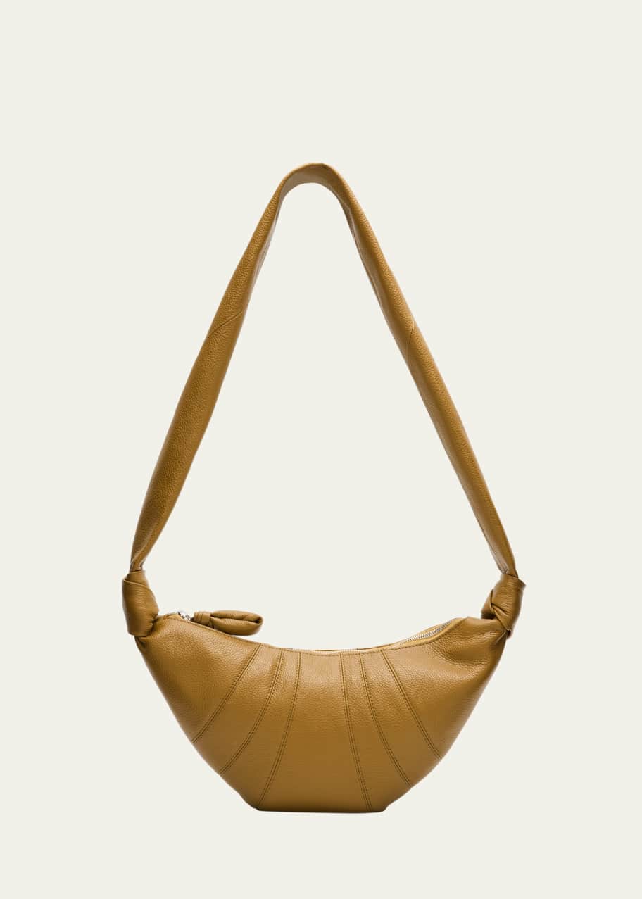 Image 1 of 1: Men's Small Croissant Leather Shoulder Bag