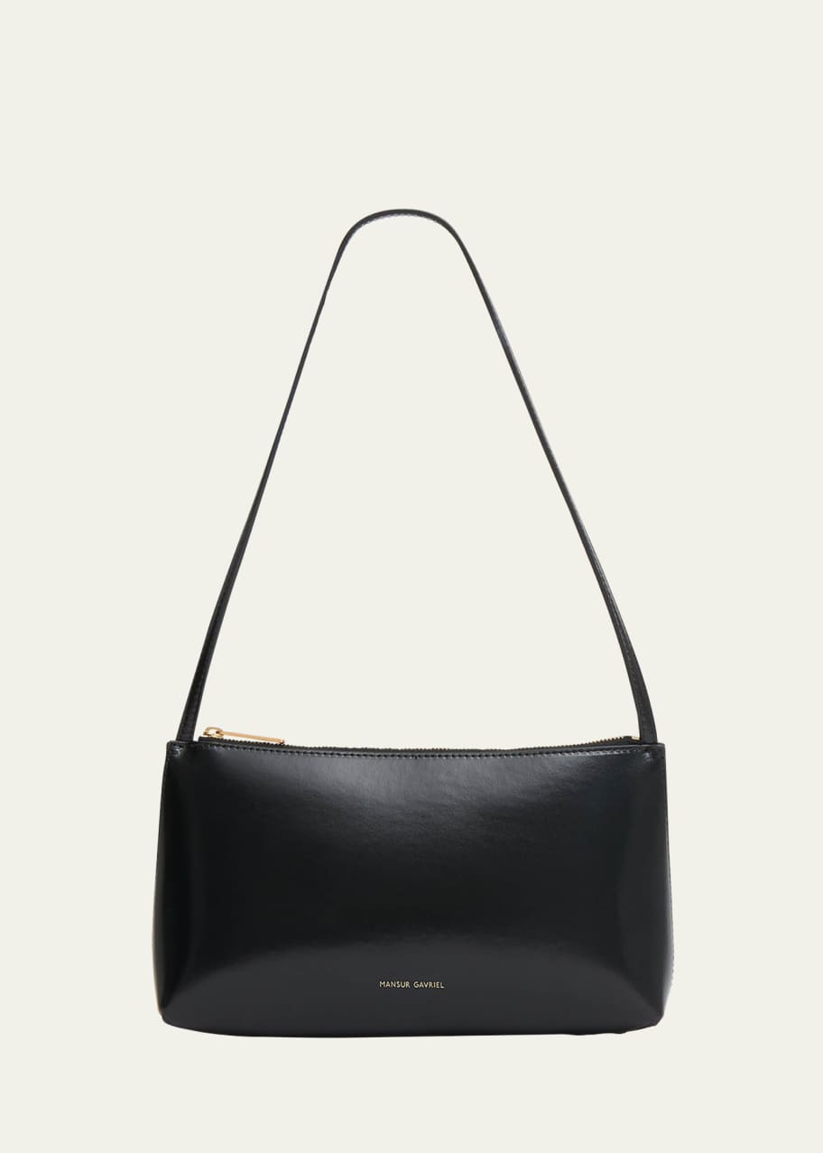 Image 1 of 1: Gaia Zip Leather Shoulder Bag
