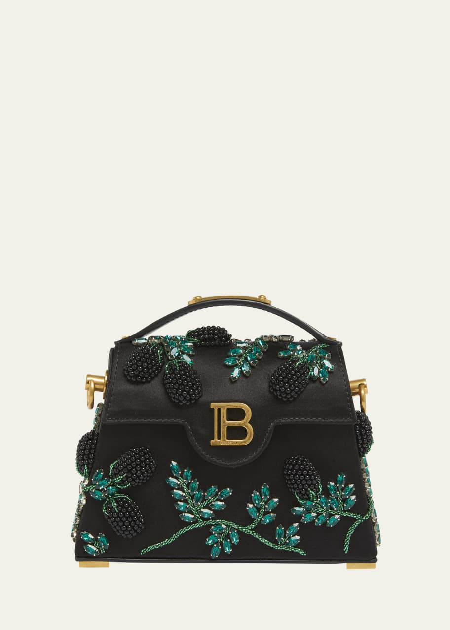 Image 1 of 1: B-Buzz Dynasty Small Top-Handle Bag in Blackberry Satin Silk