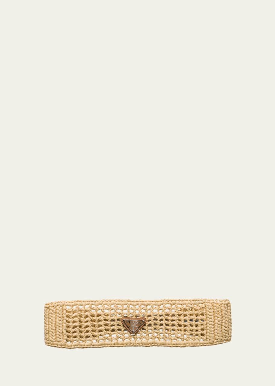 満点の Prada Cutout Goodman Bergdorf - Headband Raffia ヘアアクセサリー