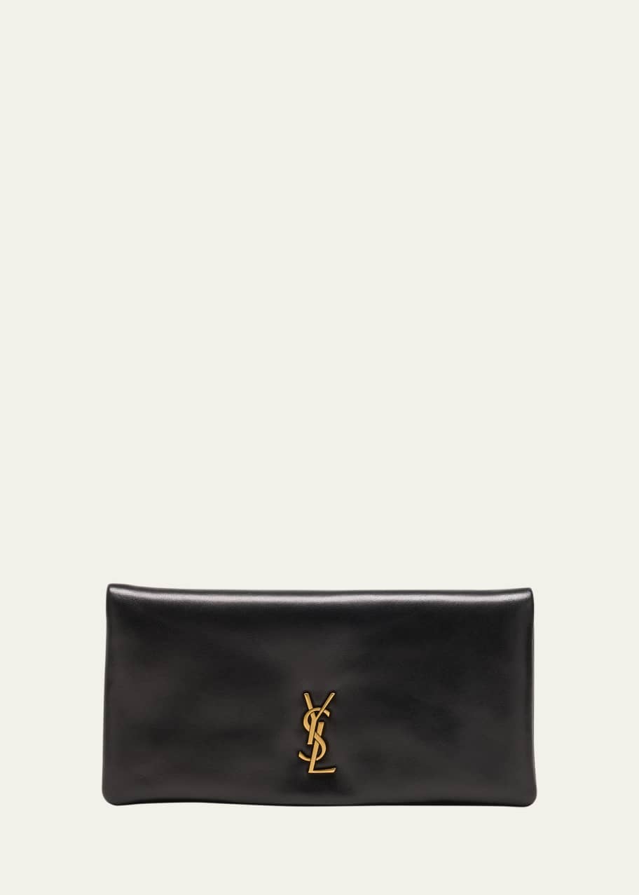Image 1 of 1: Calypso YSL Pouch Clutch Bag in Lambskin Leather