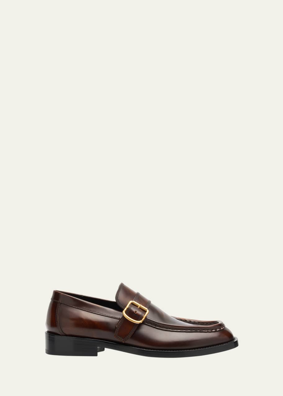 Dries Van Noten Calfskin Leather Buckle Loafers - Bergdorf