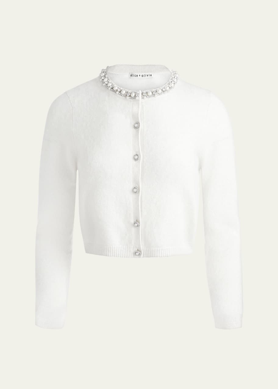Alice + Olivia Dollie Crewneck Cashmere Cardigan - Bergdorf Goodman