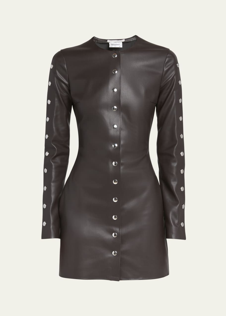 Stella McCartney Faux Leather Studded Mini Dress - Bergdorf
