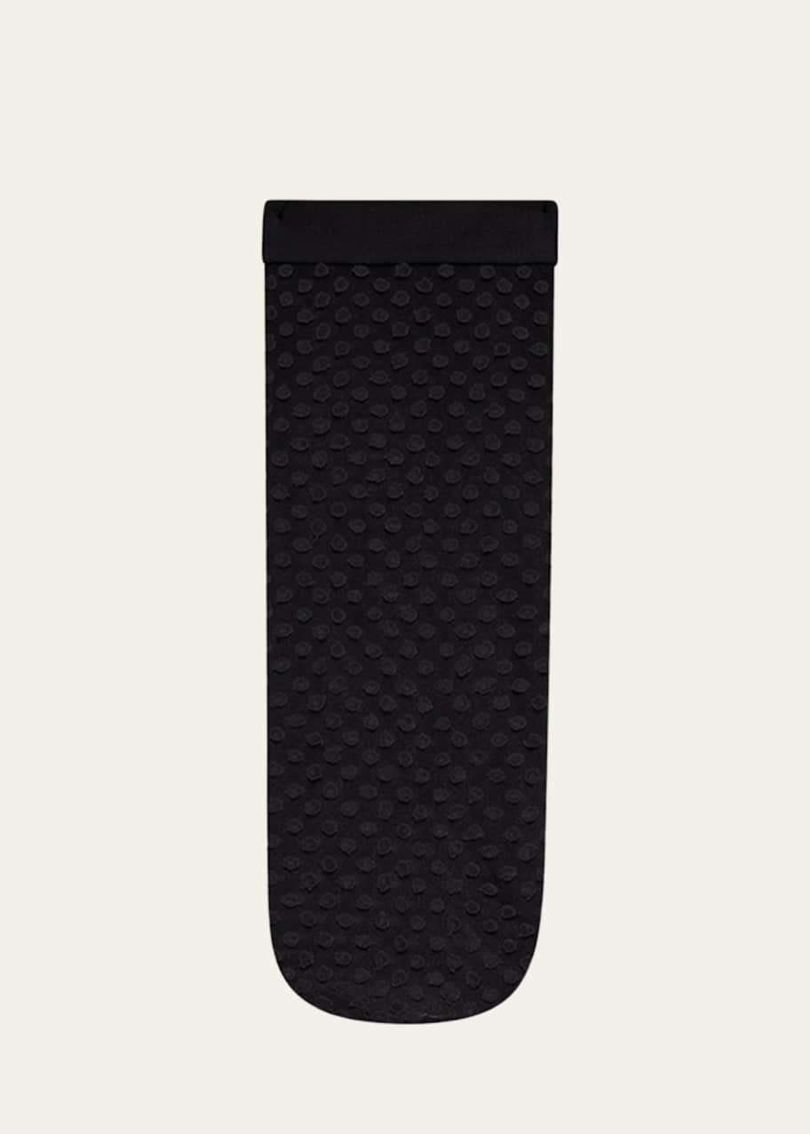 Image 1 of 1: Satin Touch Swiss Dot Ankle Socks