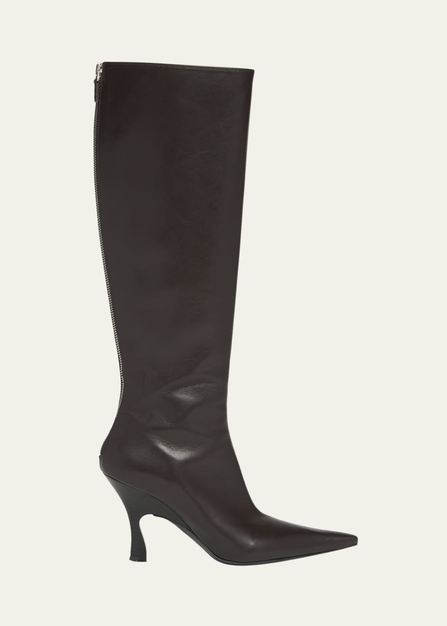 Image 1 of 1: Elsa Vegan Leather Knee Boots