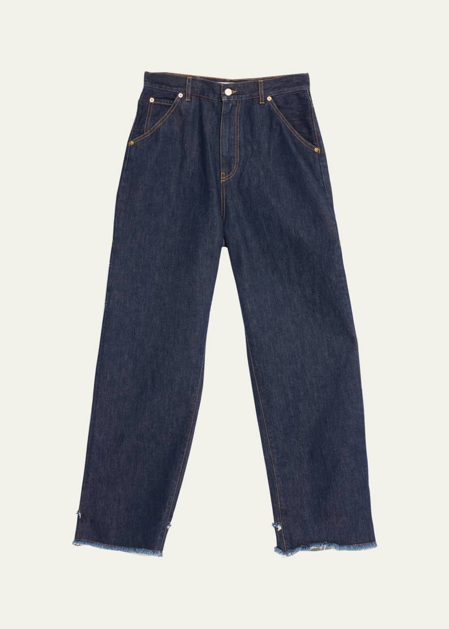 Image 1 of 1: Lisa Chain Adorned Carpenter Jeans