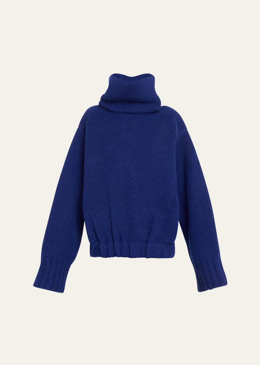 Dries Van Noten Terrell Oversized Turtleneck Wool Sweater