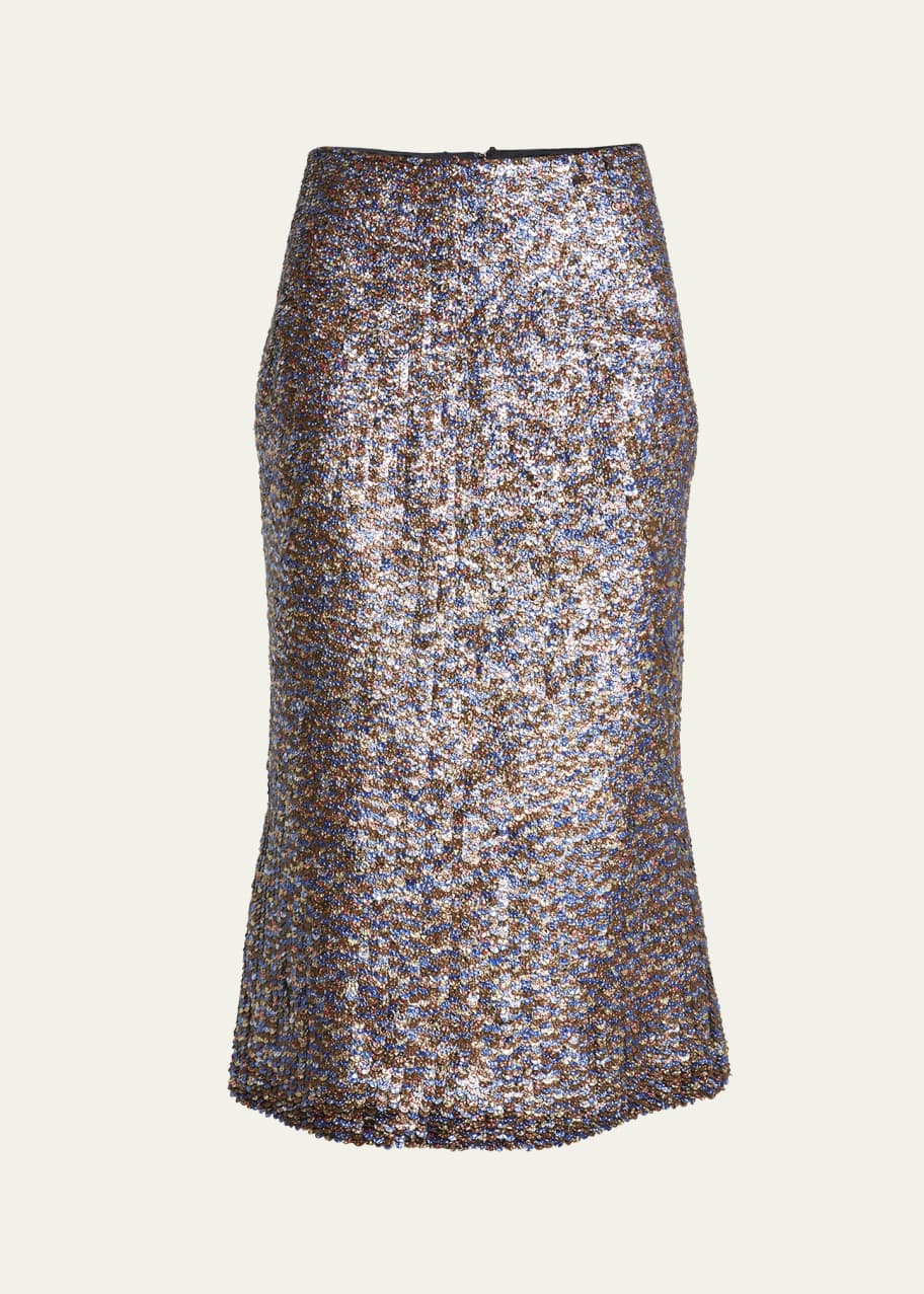 Image 1 of 1: Sibyl Sequin Embellished Midi Skirt