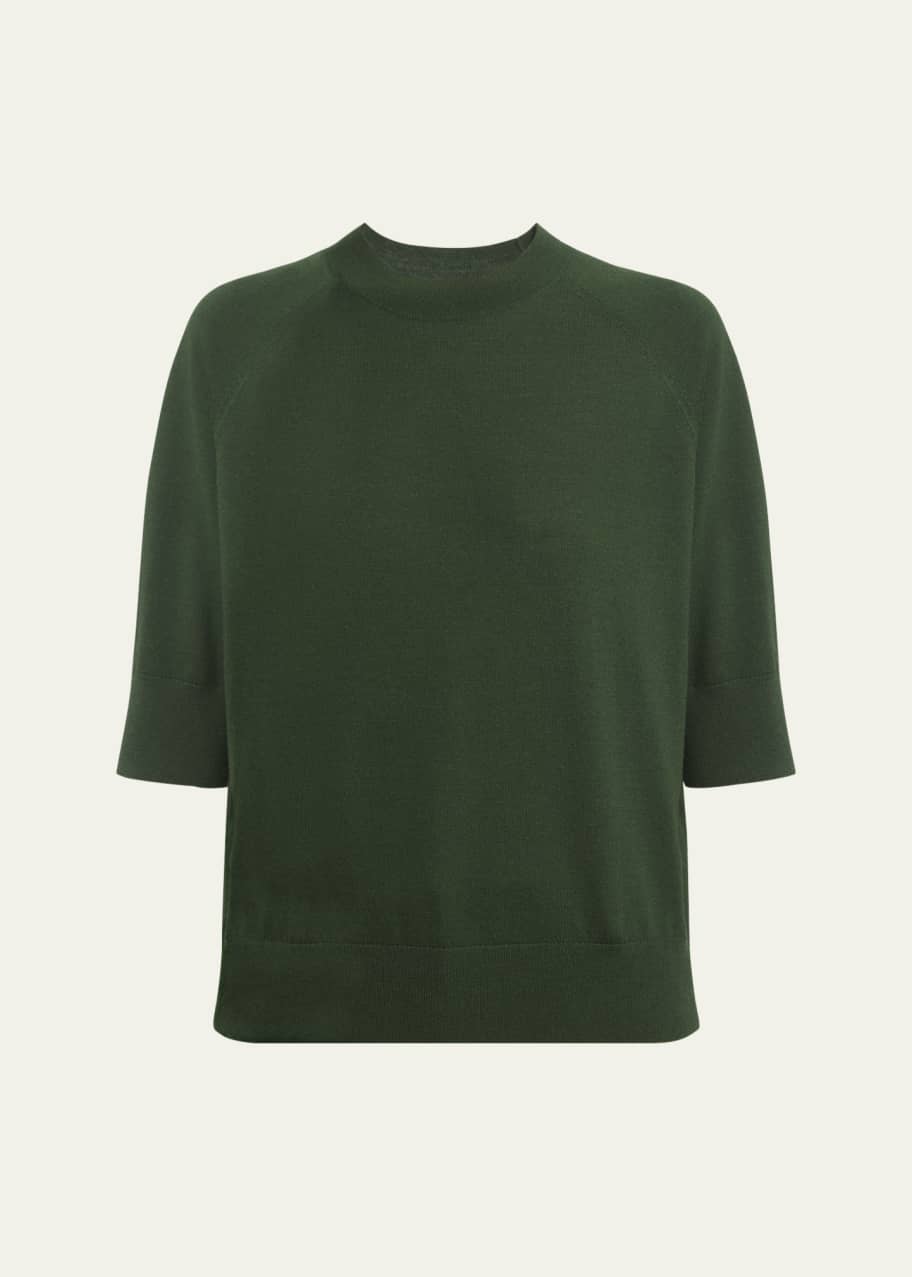 Image 1 of 1: Tuan Three-Quarter Sleeve Wool Sweater