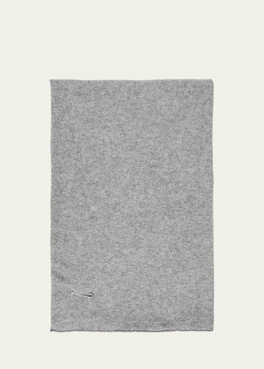 Image 1 of 1: Teddy Safety-Pin Knit Scarf