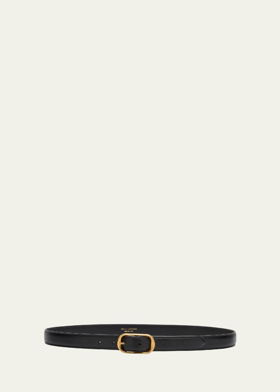 Nili Lotan Reine Leather Belt - Bergdorf Goodman display picture 3