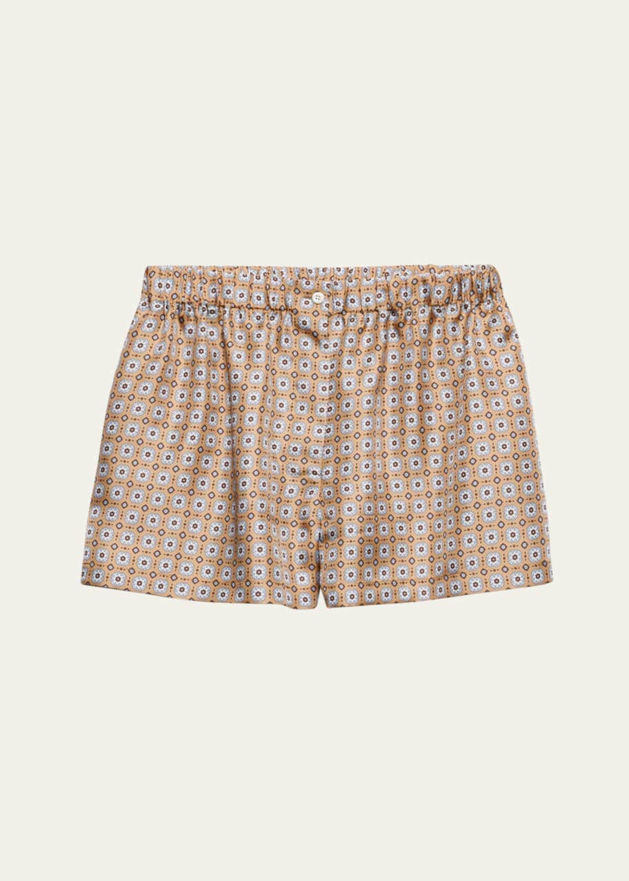【デイジー】PRADA ショーツ Prada Floral Silk Twill Shorts - Bergdorf Goodman