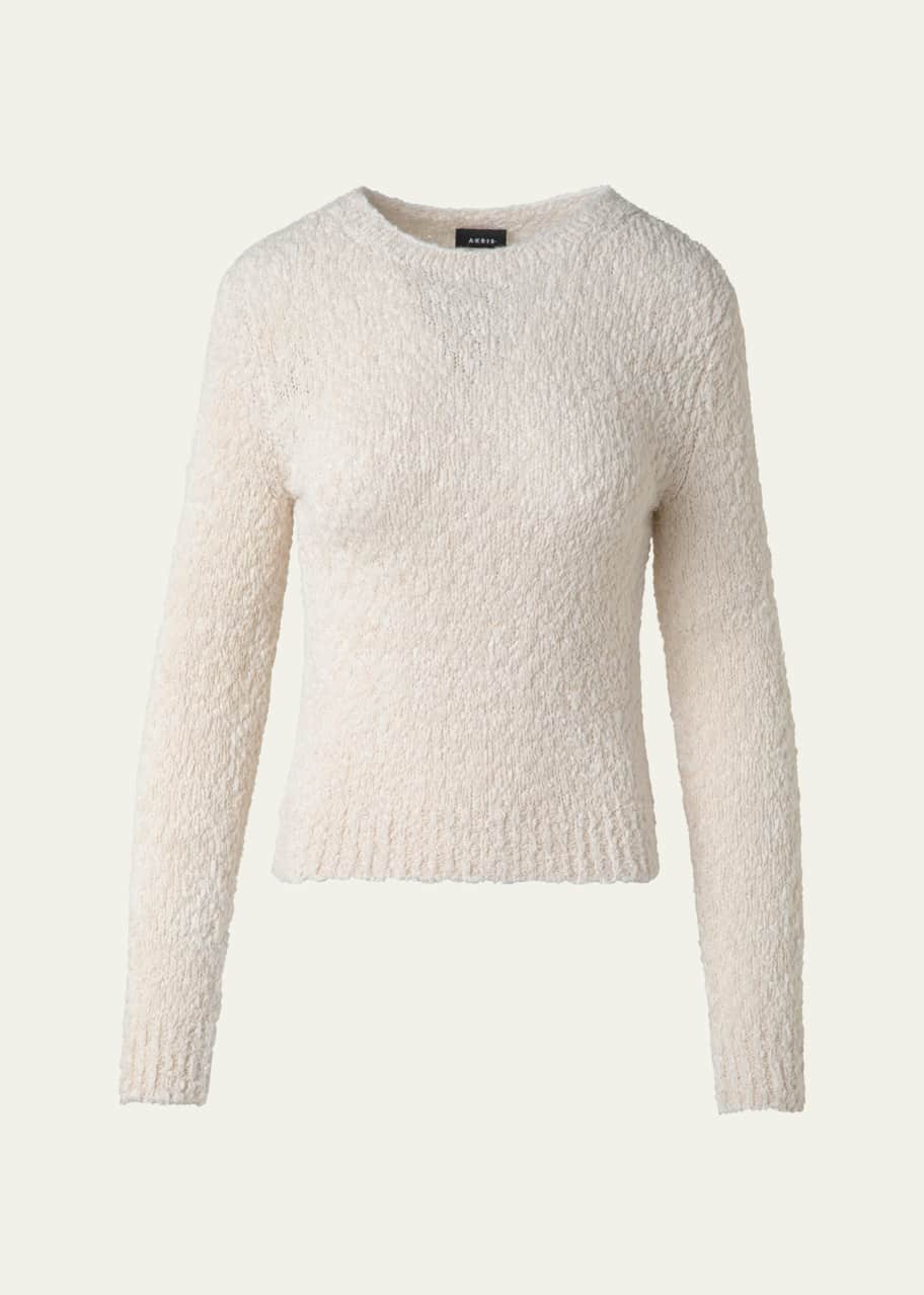 Image 1 of 1: Boucle Cashmere Sweater