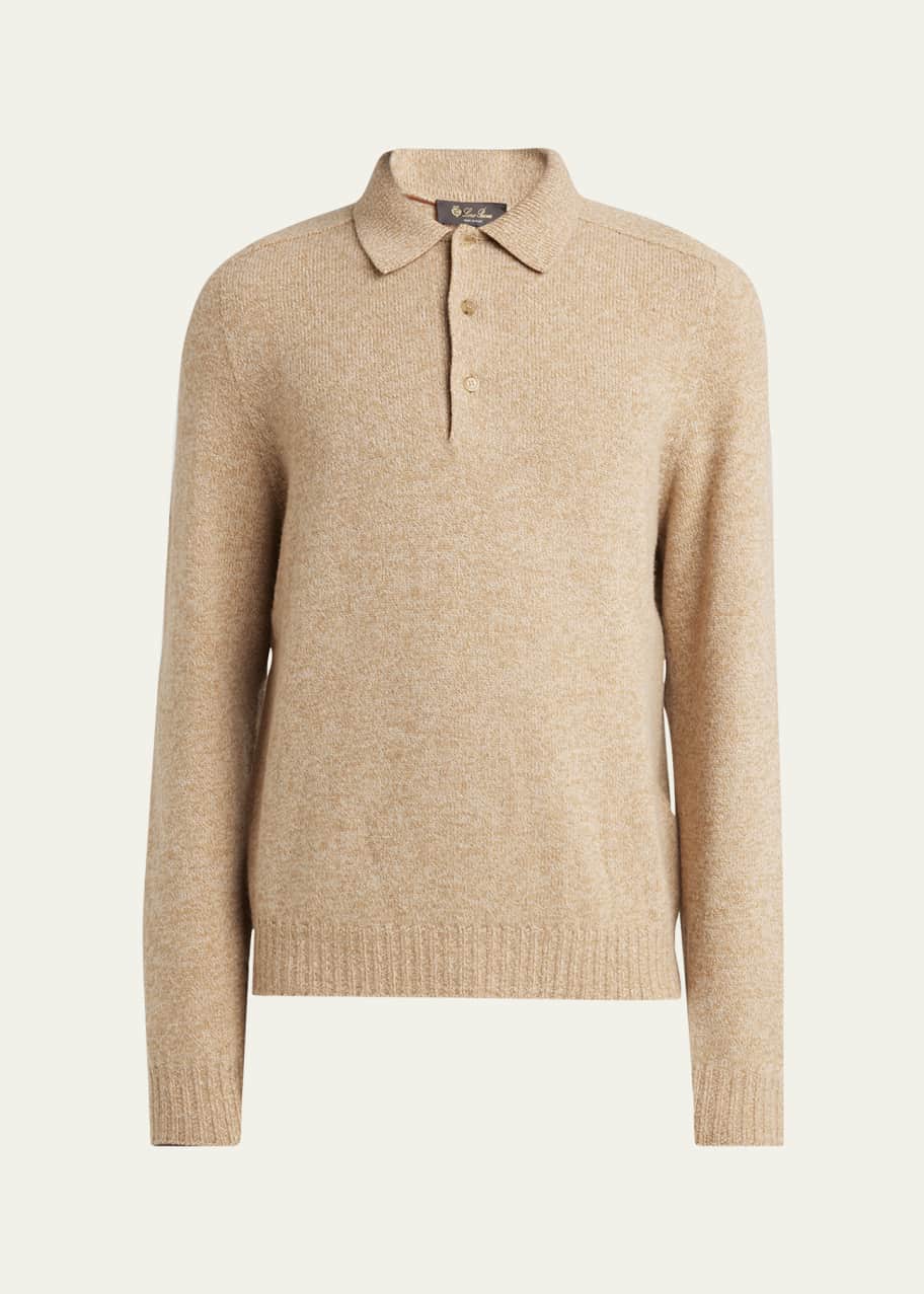 Image 1 of 1: Men's Mastallone Wool Polo Sweater
