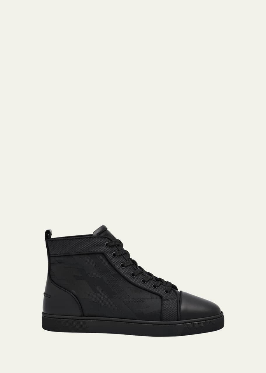 Image 1 of 1: Men's Louis Orlato Jacquard High-Top Sneakers