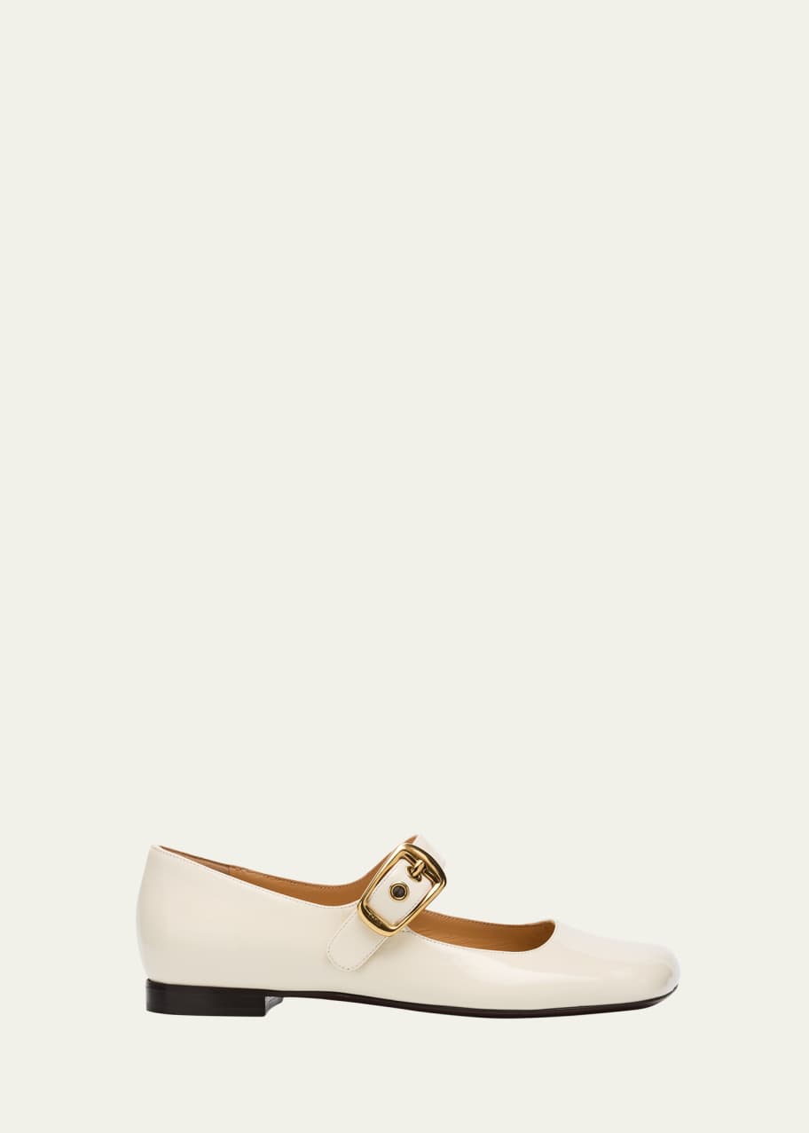 Chloe Polly Patent Mary Jane Ballerina Flats - Bergdorf Goodman