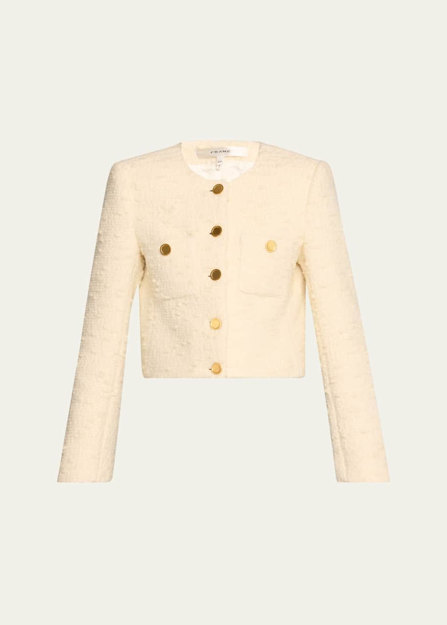 Image 1 of 1: Cropped Button-Front Jacket