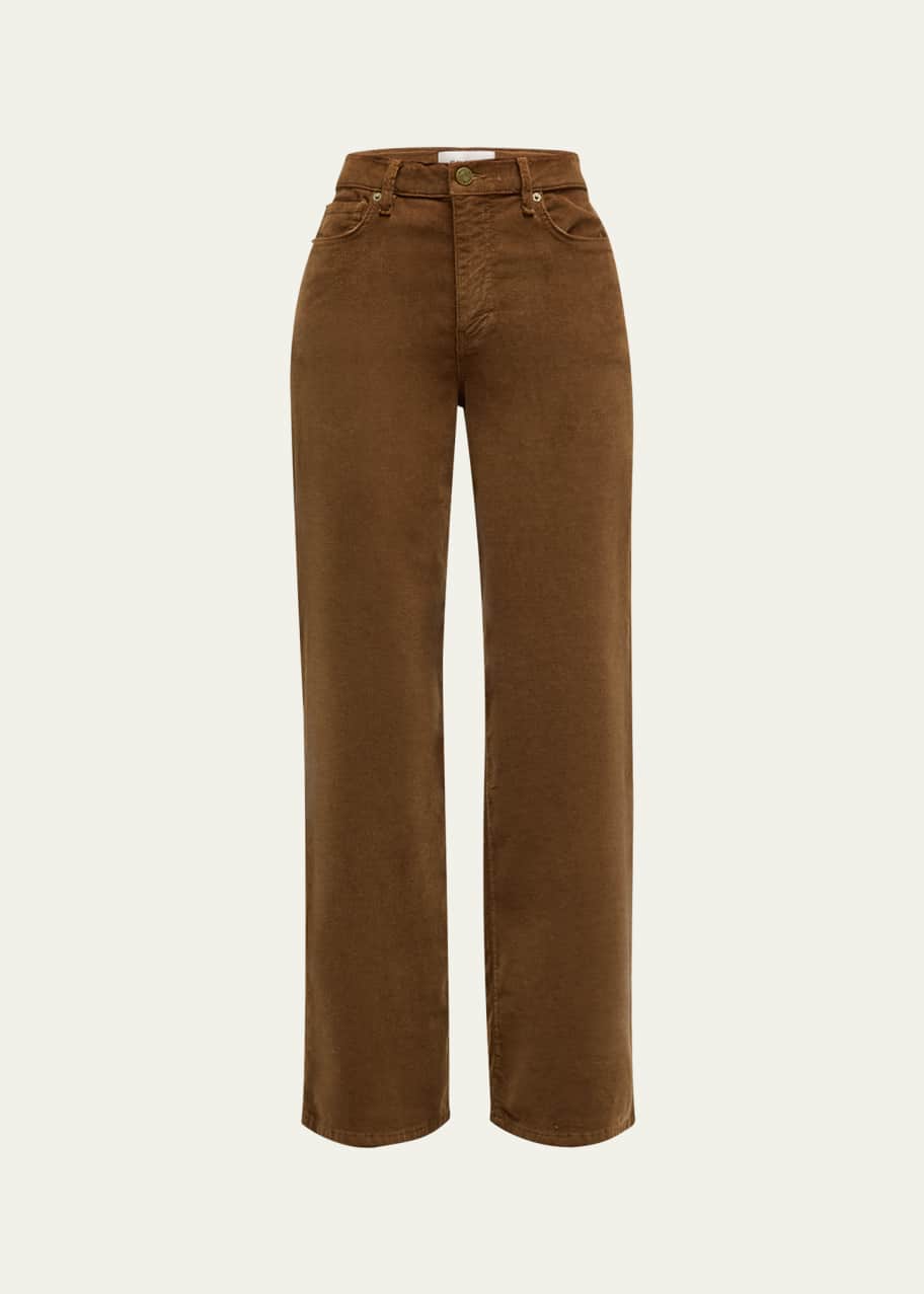 Image 1 of 1: Le Slim Palazzo Corduroy Jeans