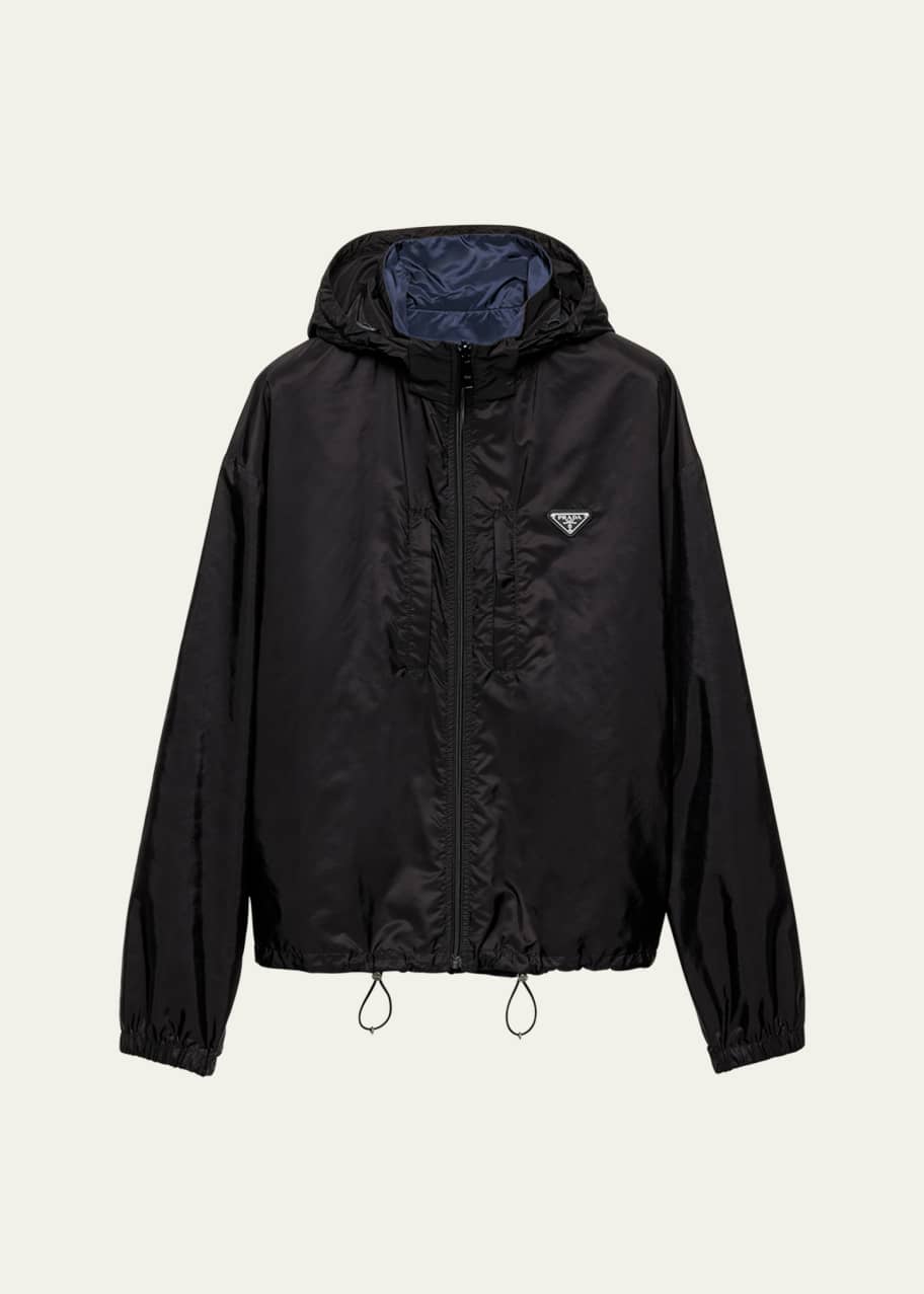 Prada Men's Re-Nylon Hooded Jacket - Bergdorf Goodman
