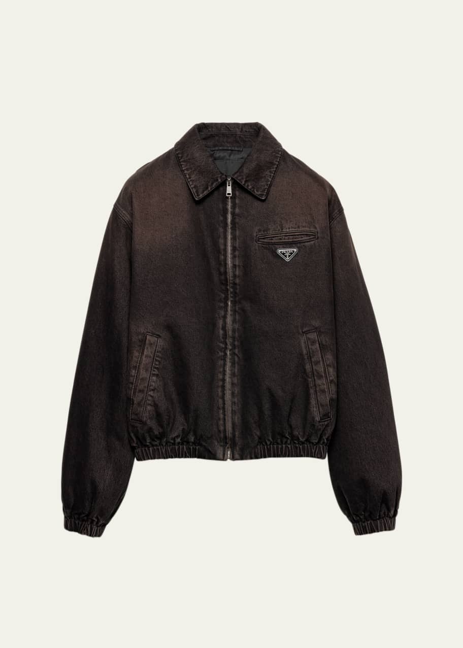 Image 1 of 1: Men's Overdyed Denim Jacket