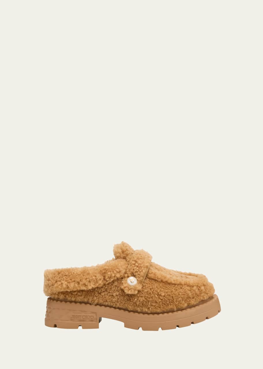 Image 1 of 1: Shea Shearling Loafer Mules