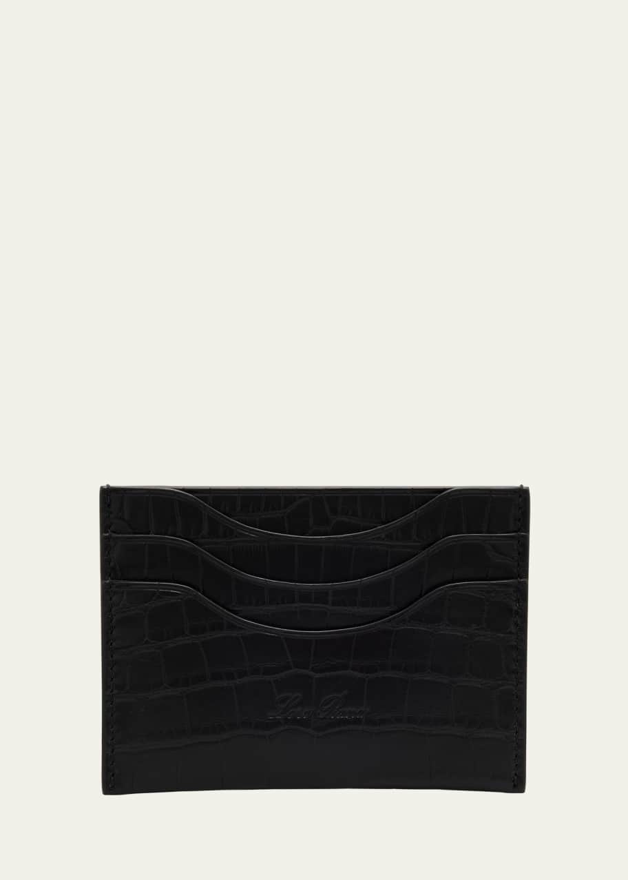 Image 1 of 1: Men's Soft Alligator Card Holder