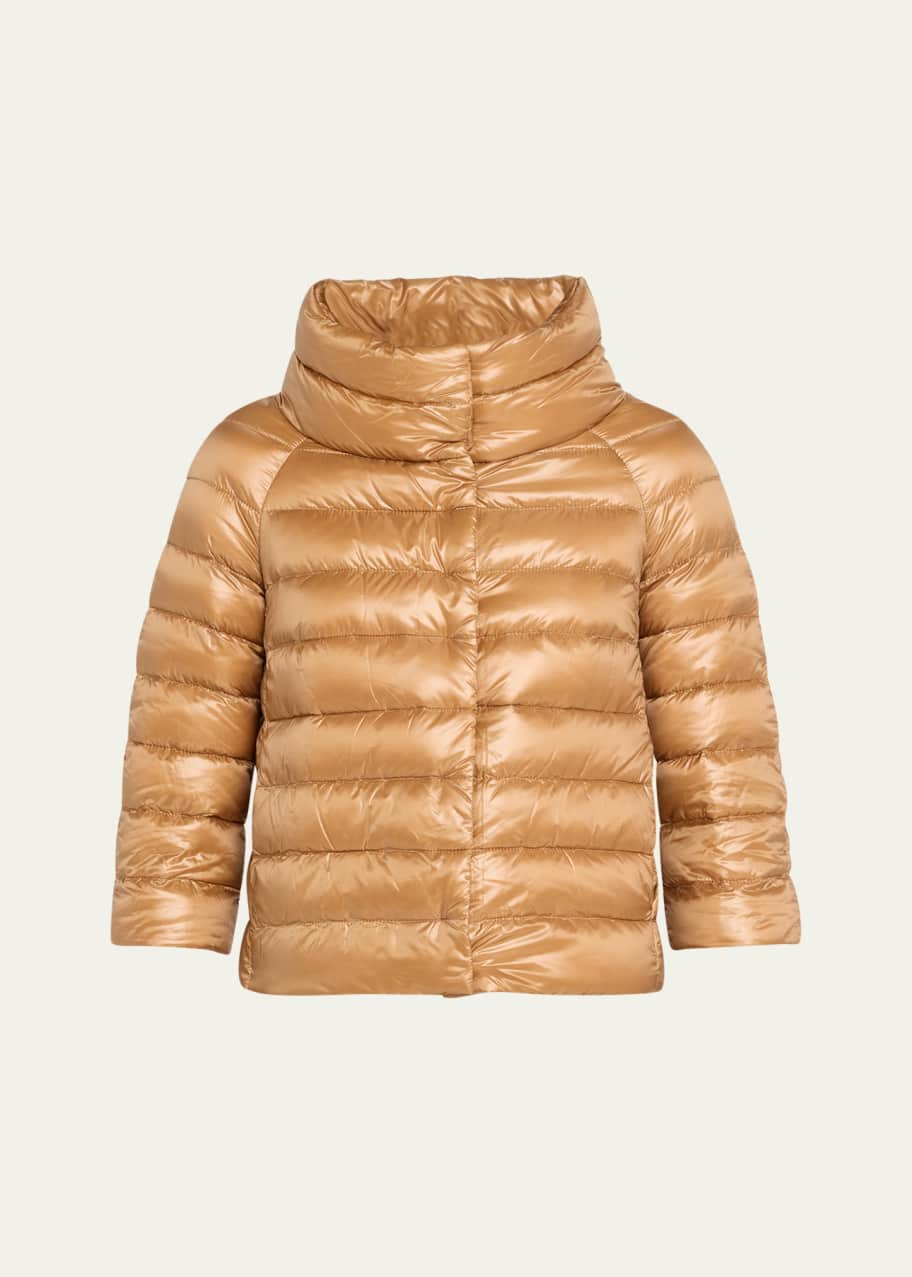 Image 1 of 1: Iconico Piumino Sofia Water-Resistant Nylon Ultralight Puffer Jacket