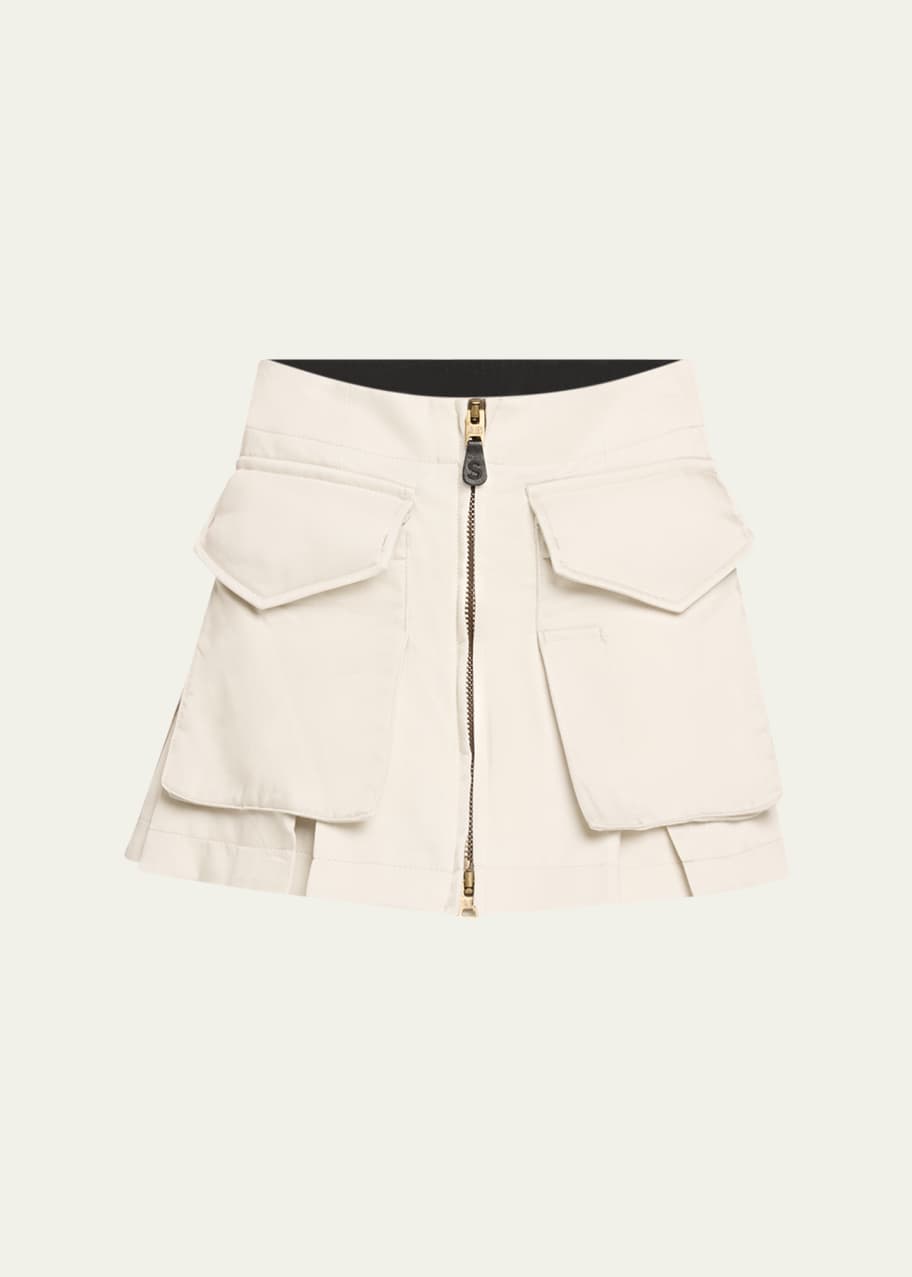 ●High School Disco● Zipper cargo pocket low skirt (2色) Mid-Rise Cargo Pocket Miniskirt in VINTAGE LIGHT INDIGO