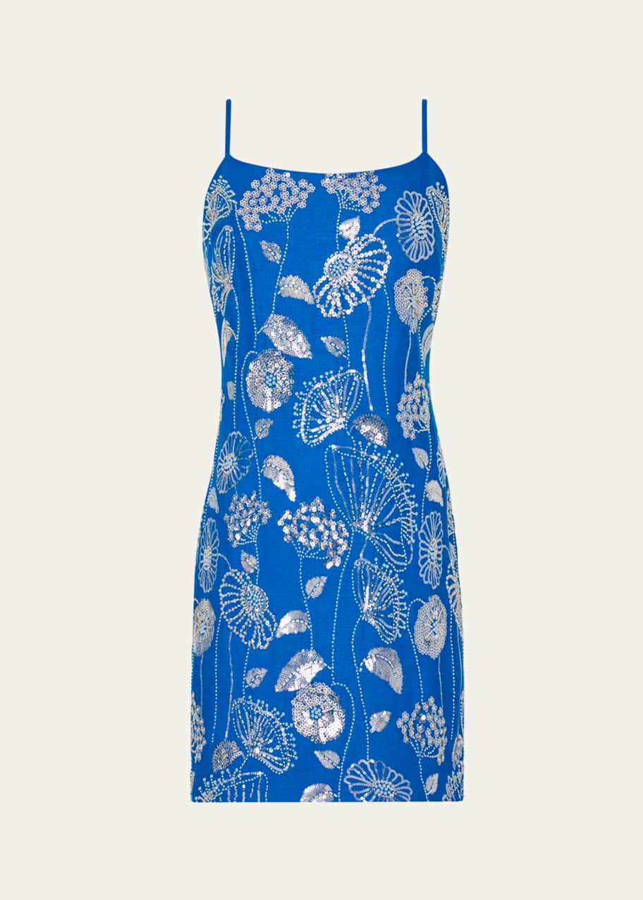 Milly Bodycon Floral Sequin Mini Dress - Bergdorf Goodman